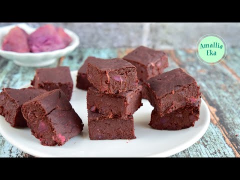 Purple Sweet Potato Brownies. 3 Ingredients Recipe