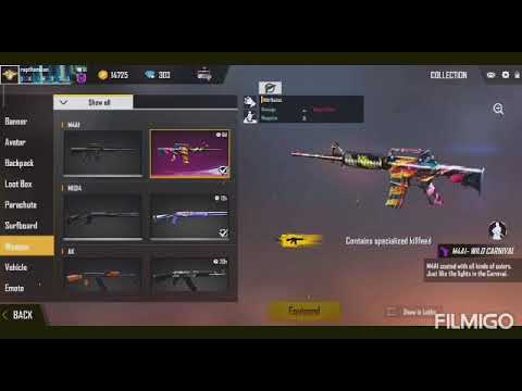 Free fire of gun skins from gAming - YouTube