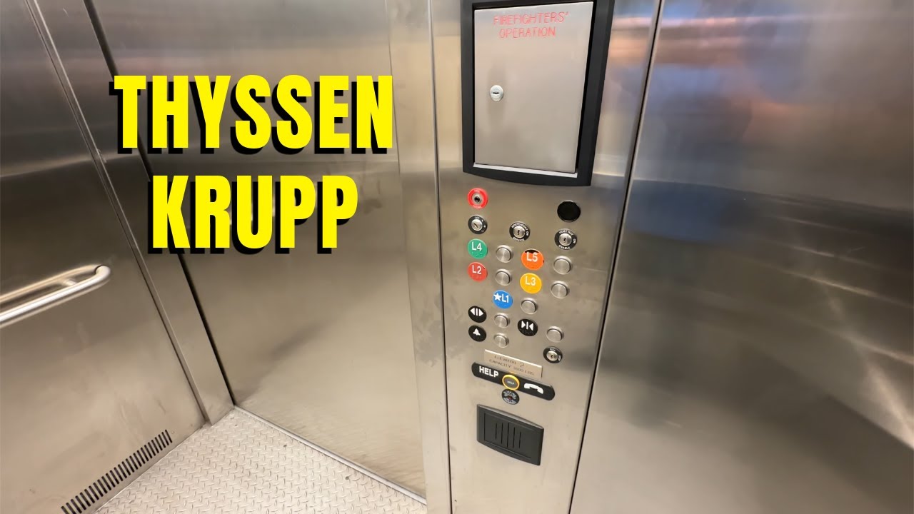 Гидравлический подъёмник ThyssenKrupp Scenic — гараж VCU Laurel Street — Ричмонд, Вирджиния