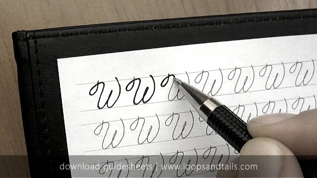 Learn cursive handwriting - Capital W - YouTube