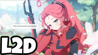 Hanaoka Yuzu (Armed ver.) L2D (Showcase   Patpat) - Blue Archive