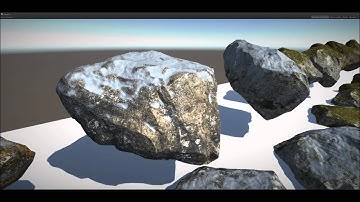 Moss and Snow Dynamic Rock Shader - Unity 3d engine