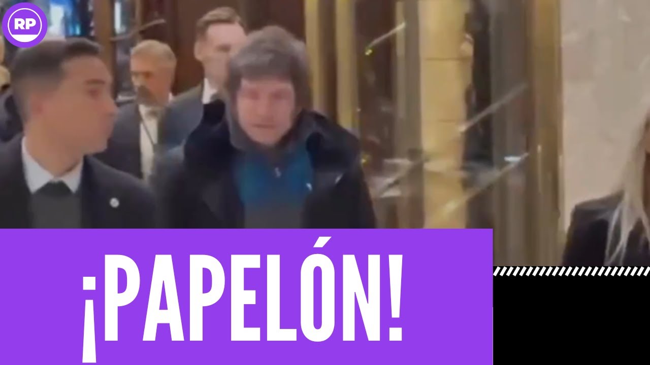 ¡Una imagen no puede tener tan mal olor!  Milei llegó a Oslo con el mameluco de YPF todo sucio