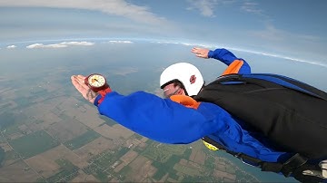 Skydiving AFF Jump #2 - Line Twist and 180 Turns!