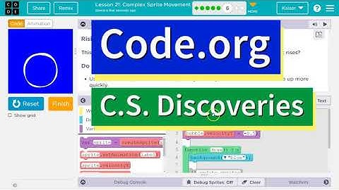Code.org Lesson 22.5 A Complex Sprite Movement | Tutorial with Answers | Rising Bubble Practice A