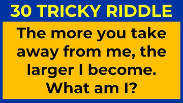 Can You Solve These 30 Tricky Riddles? | Only a Genius Can Pass This Test