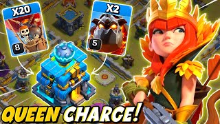 TH12 Queen Charge Lavaloon Attack Strategy | Lavaloon Attack Strategy Th12 (Clash Of Clans)