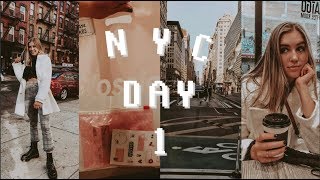 first day in NYC + Glossier, Brandy Melville, & Lululemon haul