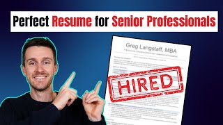 Best Advice On Resume Writing For Senior Professionals Sample Resumescvs Included