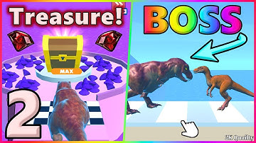 Dino Run 3D Race - Secret Treasure - Gameplay Walkthrough - Part 2 (Android,iOS)