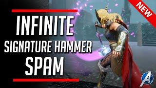 Marvel's Avengers Game - INFINITE THOR HAMMER SPIN METHOD! CRAZY MELEE DAMAGE POTENTIAL !!!