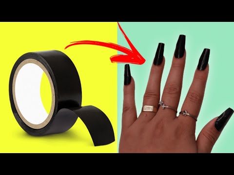 Vídeo: Como fazer unhas falsas com fita adesiva: 7 etapas (com fotos)