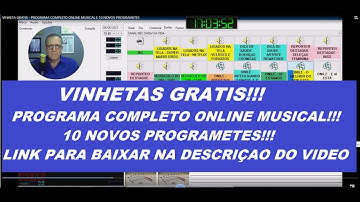 VINHETA GRATIS - PROGRAMA COMPLETO ONLINE MUSICAL E 10 NOVOS PROGRAMETES - RADIOS - WEB RADIOS