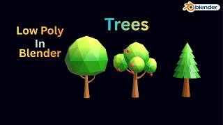 3 Low Poly Trees in Blender | Game Assets screenshot 5