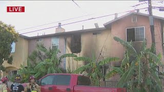 Three people injured in duplex fire
