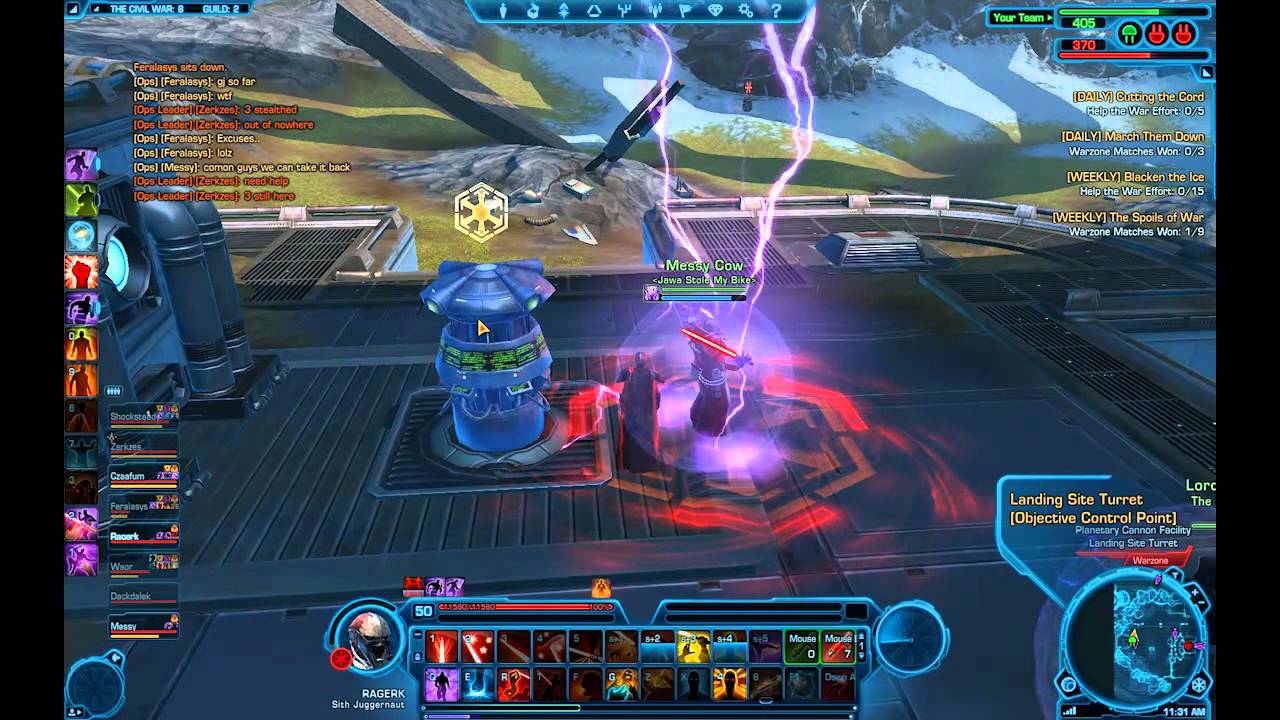 SWTOR The Civil War Warzone - Sith Warrior