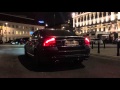 Volvo S80 V8 with custom exhaust roars in Warsaw at night