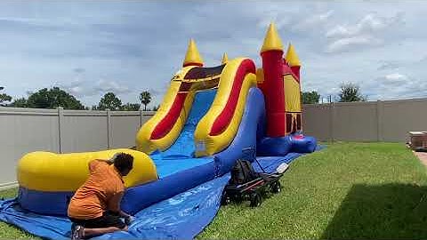 Roll up the bounce house combo inflatable waterslide - August 4, 2020