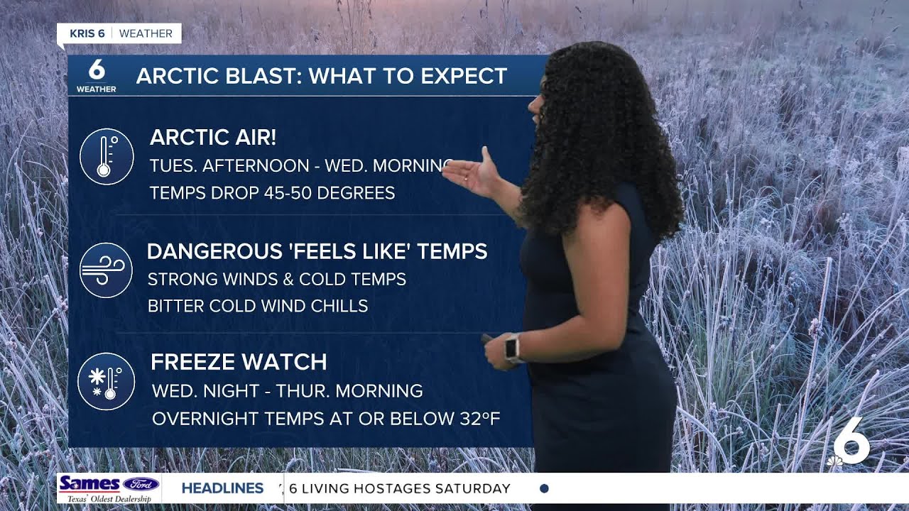 Last day of warm temps for the week, arctic air arrives tonight - YouTube
