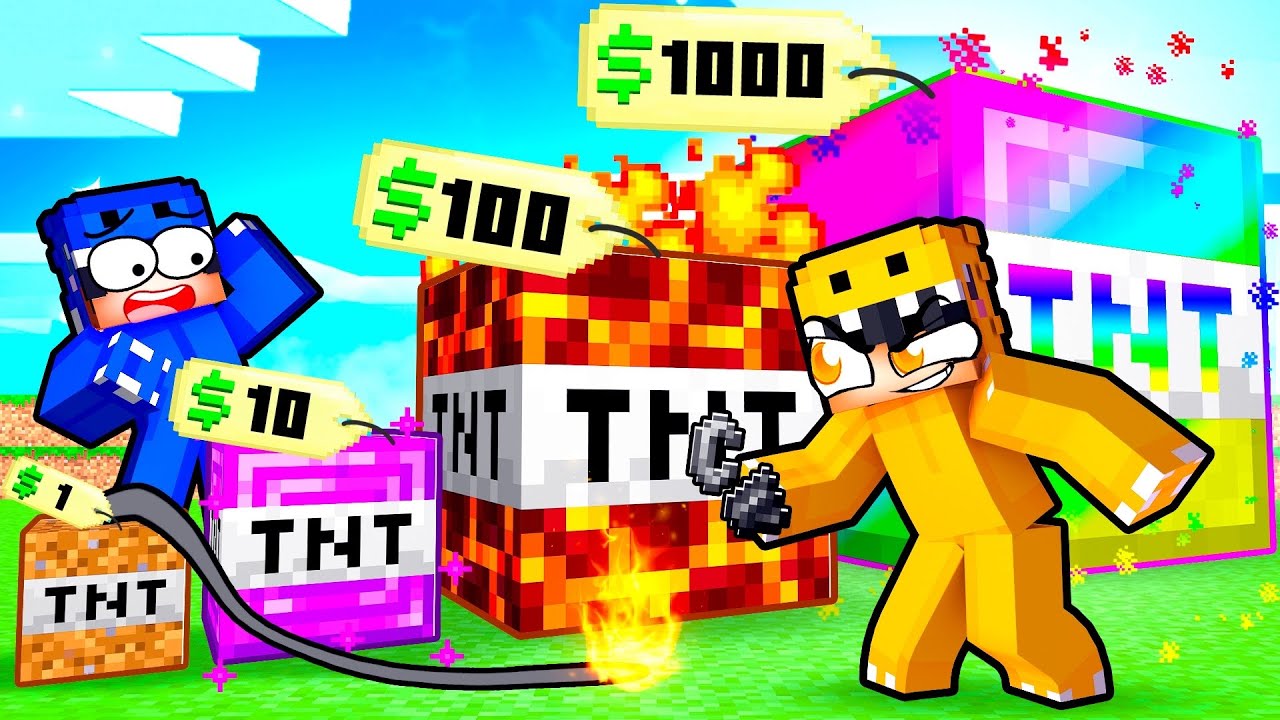 Minecraft But we can buy OP ELEMENTAL TNT!