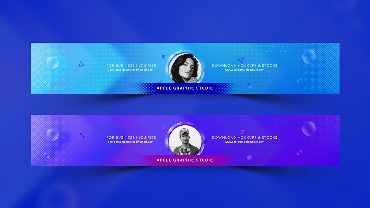 Abstract YouTube Banner Design Chanel Art Tutorial YouTube