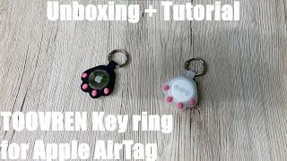Key ring for Apple AirTag, TOOVREN Airtag protective covers, airtag pendant unboxing & instructions screenshot 2