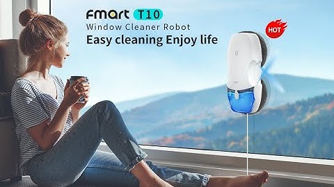 FMART T10 Window Cleaner Robot, 120ml Water Tank, 3800PA Suction Power, APP Control