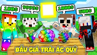 KHANGG BEDWARS THỬ THÁCH 24H ĐẤU GIÁ TRÁI ÁC QUỶ V2 TRONG MINECRAFT *NOOB TEAM ĐẠI CHIẾN ONE PIECE