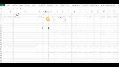Solve simultaneous equation with excel in 5 minutes