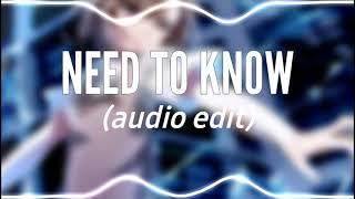 Doja Cat - Need To Know (Audio Edit)