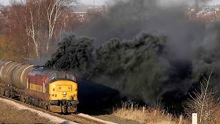 Rare Cold Start Of Heavy Diesel Locomotives Pure Engine Sound