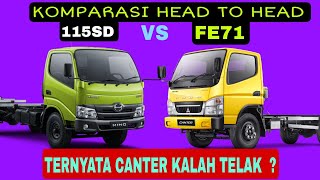 komparasi  canter FE 71 dengan dutro 115 SD euro 4  .  Apa mungkin mitsubishi canter kalah  jauh  ?