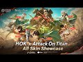 Honor Of Kings x Attack on Titan 🔥 Mikasa, Eren &amp; Levi Skins Showcase 4K #honorofkings 