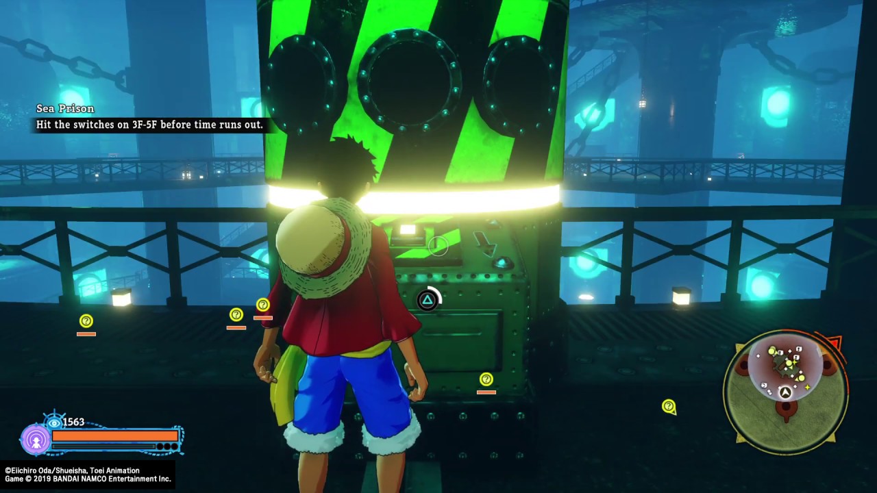 Sea Prison three switches location (saving Franky) One Piece World