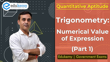 Trigonometry: Numerical Value of Expression ( Part 1)  | Quantitative Aptitude | Vikas Parashar