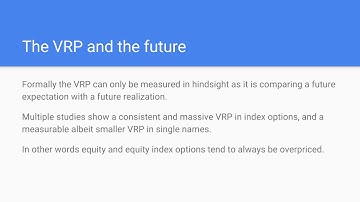 Introduction to Variance Risk Premium
