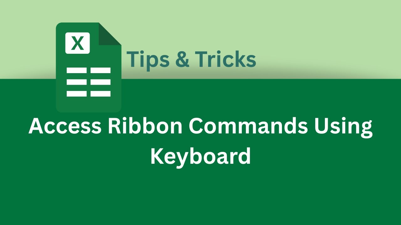 How to Access Ribbon Commands Using Keyboard in Excel | Excel Tips & Tricks