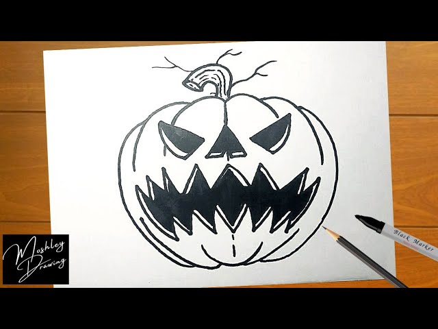 How to Draw Halloween Jack-o-Lantern Step by Step - shop.nil-tech