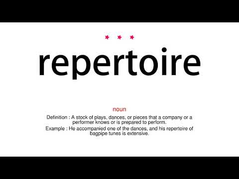 How to pronounce repertoire - Vocab Today 