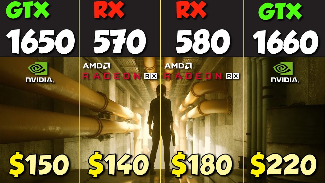 GTX 1650 vs. RX 570 vs. RX 580 vs. GTX 1660 - YouTube