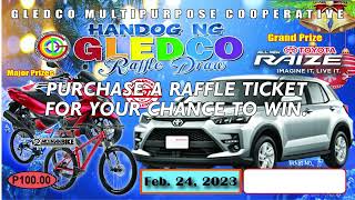 Gledco Raffle Draw Ticket Advertisement