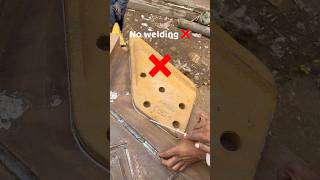 How to install excavator bucket side blade in Pakistan #shorts#welding #skills