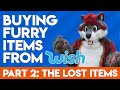 We Bought Furry Items From Wish.com: Part 2 - The Lost Items