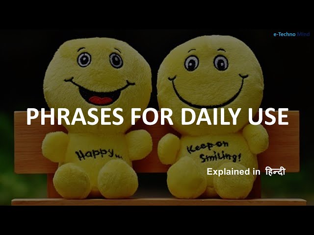 How to learn English phrases for daily use (Improve English conversation - Explained in Hindi)