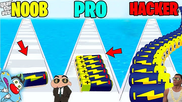 SHINCHAN PLAY BATTERY RUN 3D WITH OGGY & CHOP NOOB VS PRO VS HACKER VS GOD