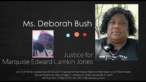 An Interview With Ms. Deborah Bush, August 28, 2021