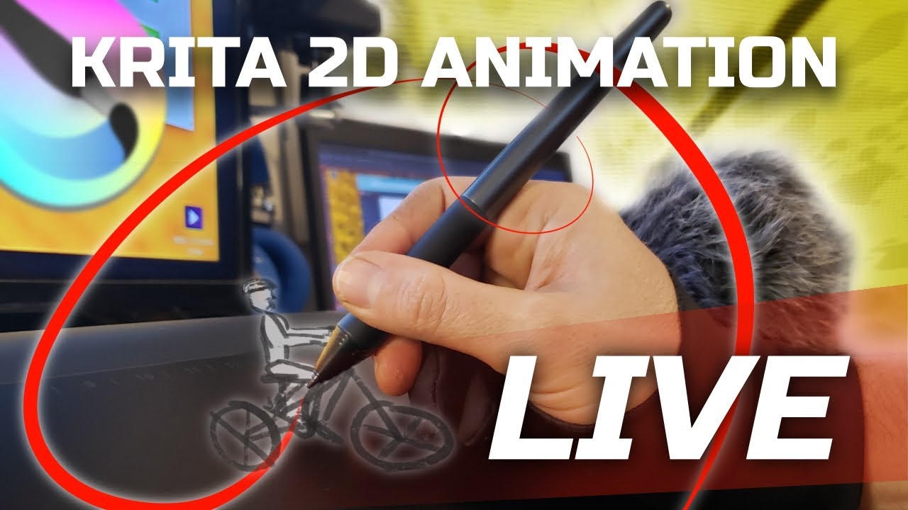 LIVE with Krita 2D Animation - Riding a Bike - YouTube