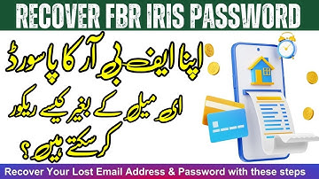 how to recover FBR  Password without Email || how to recover FBR password without email