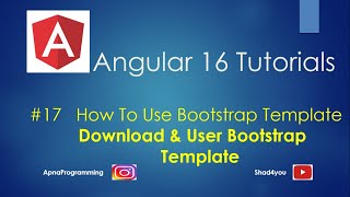 17.  How to Use Bootstrap Template In Angular | Bootstrap Template in Angular 16 | Angular Tutorials