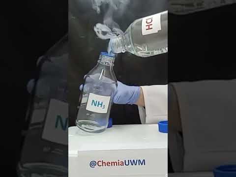 Video NH3 + HCl tạo ra khói không cần lửa 😂 - youtube